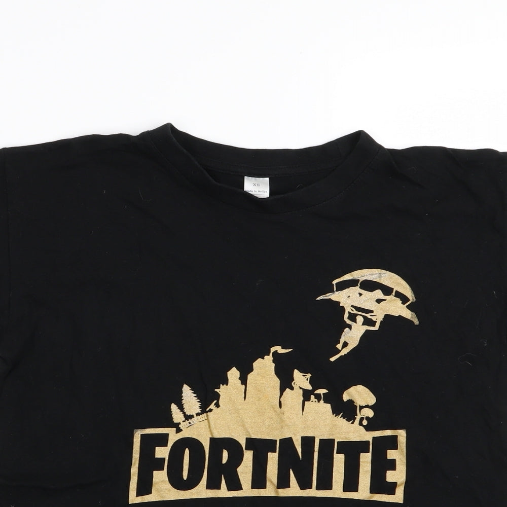 fortnight Mens Black    T-Shirt Size XS