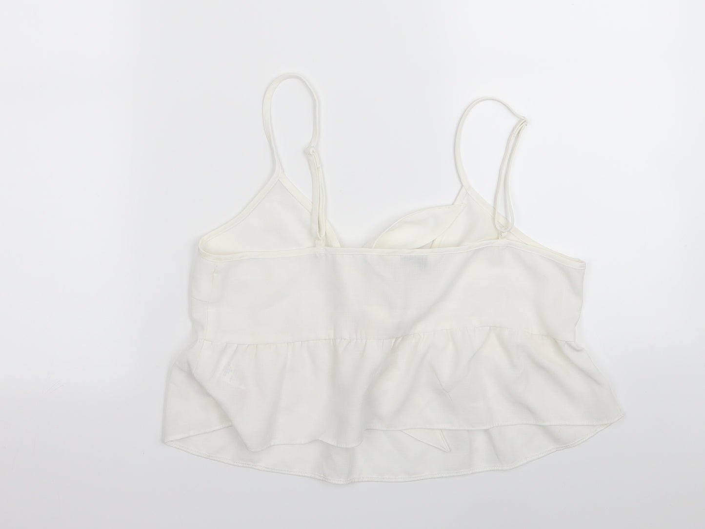 Miss Selfridge Womens White   Camisole Tank Size 10  - crop
