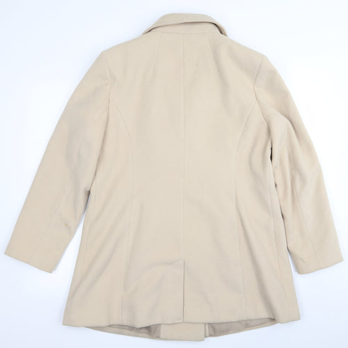 bm Collection Womens Beige   Overcoat Coat Size 16