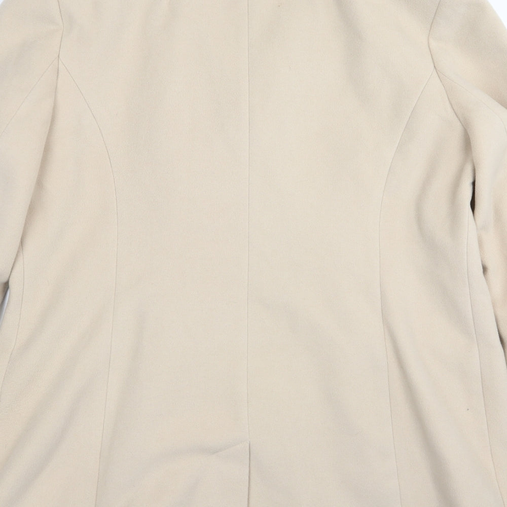 bm Collection Womens Beige   Overcoat Coat Size 16