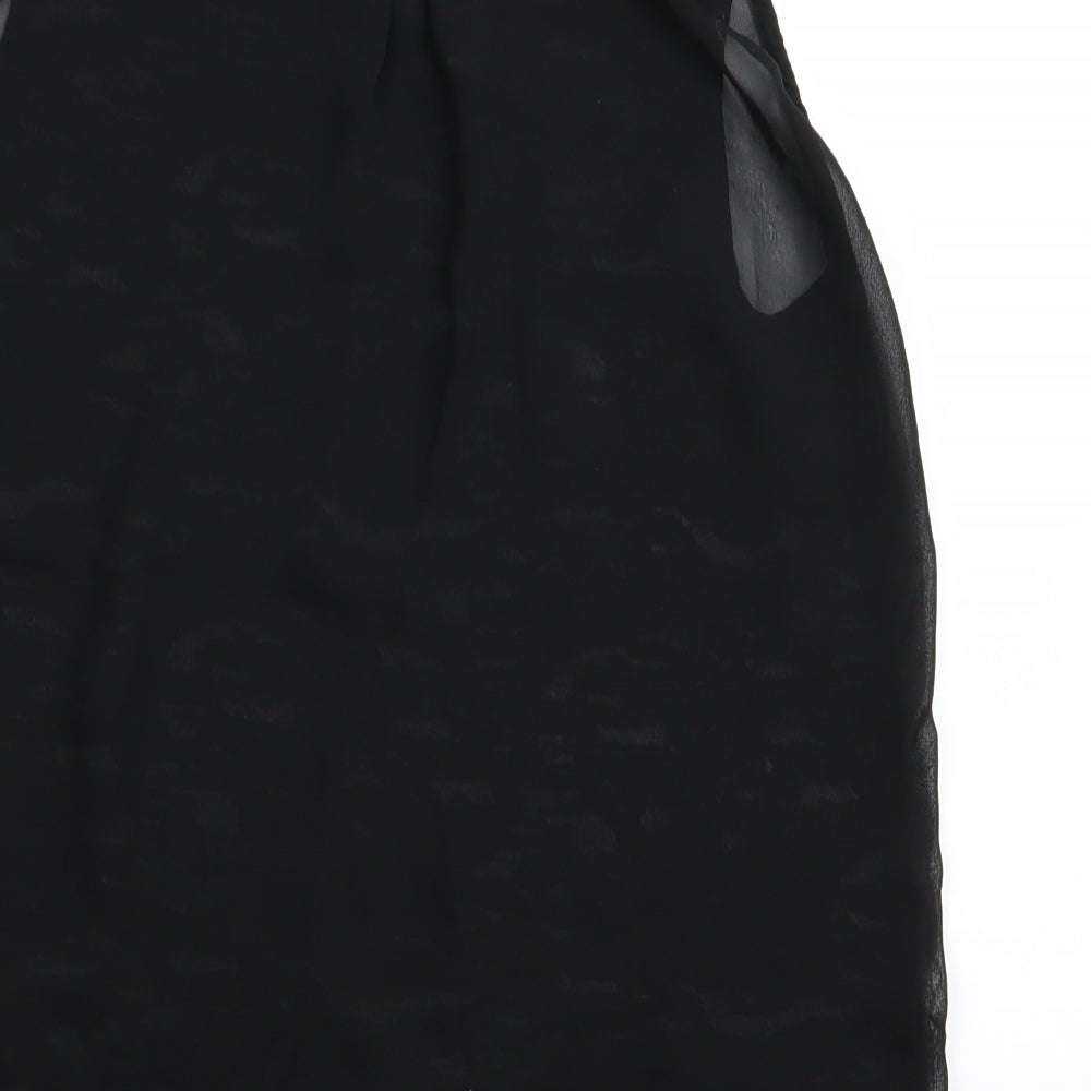 NEXT Womens Black Geometric  Basic Tank Size 10