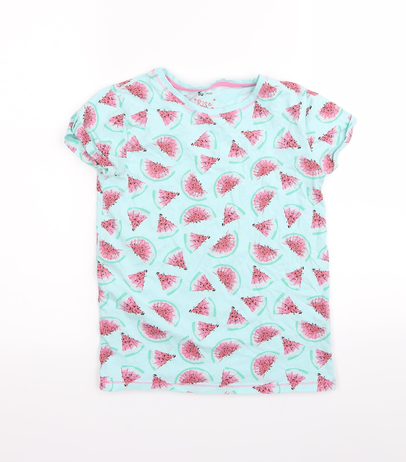 TU Girls Blue   Basic T-Shirt Size 9-10 Years