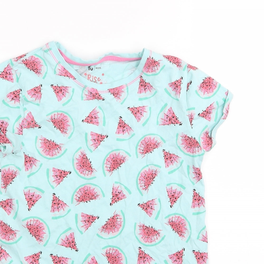 TU Girls Blue   Basic T-Shirt Size 9-10 Years