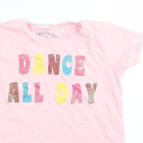 Matalan Girls Pink   Basic T-Shirt Size 7 Years
