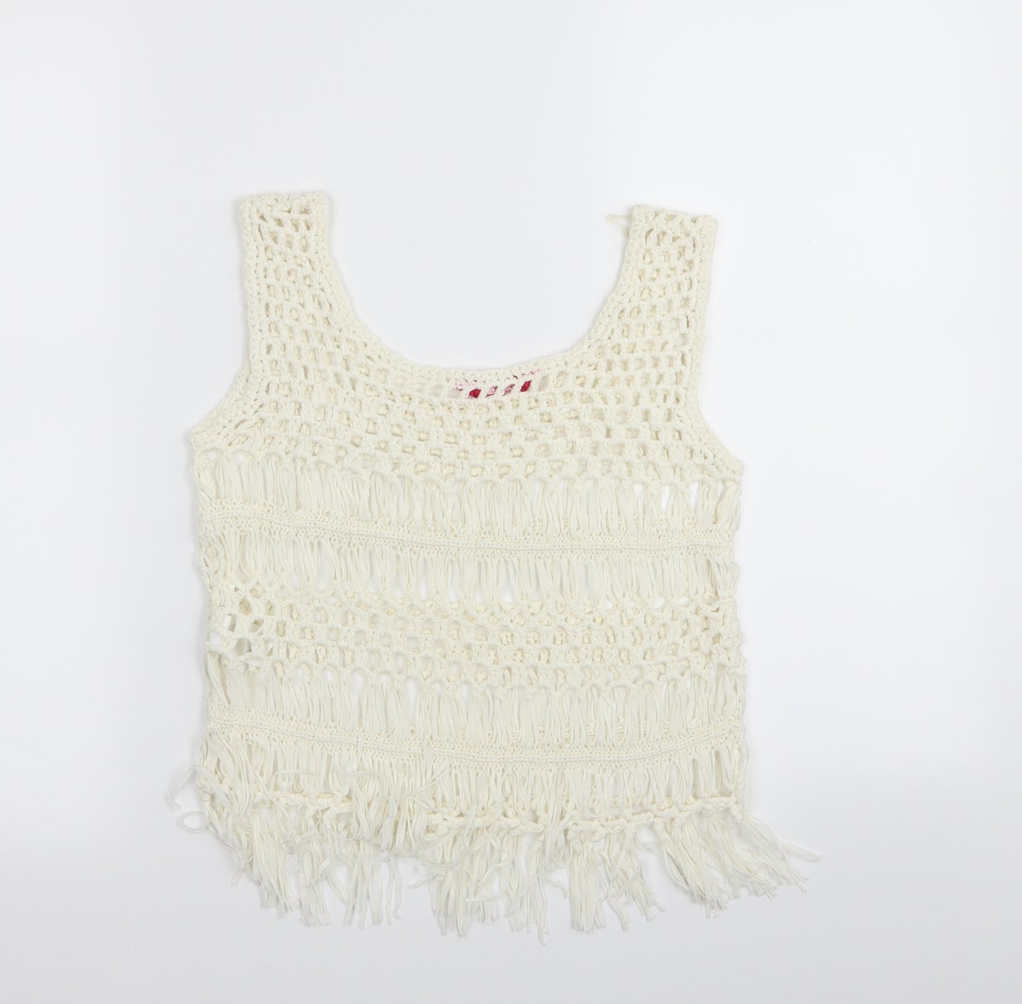 YD Girls White   Basic Tank Size 9-10 Years