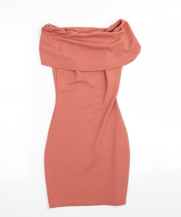 Boohoo Womens Brown Bodycon Size 4
