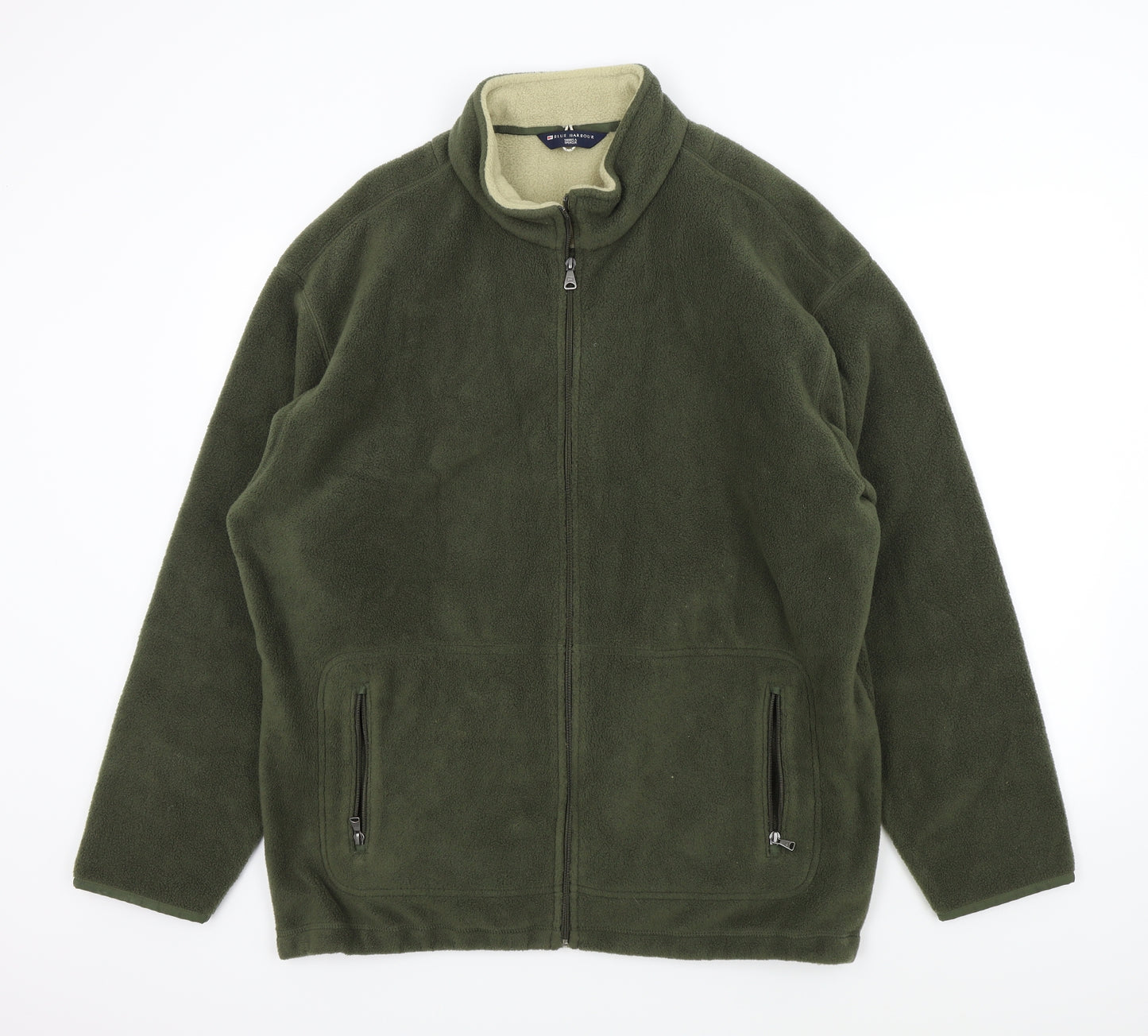 M&S Mens Green   Full Zip Jumper Size XL