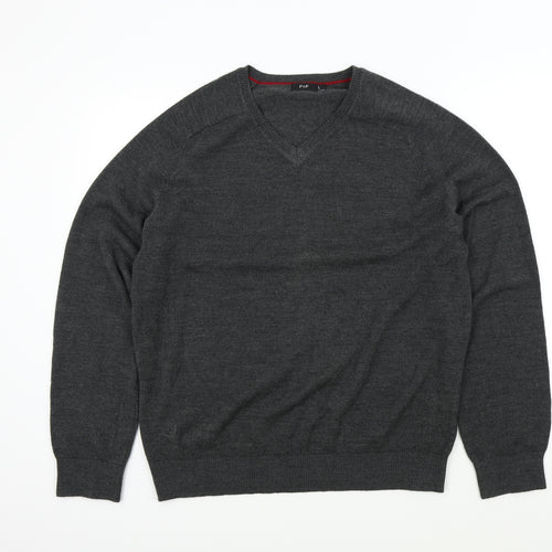 F&F Mens Grey   Pullover Jumper Size L