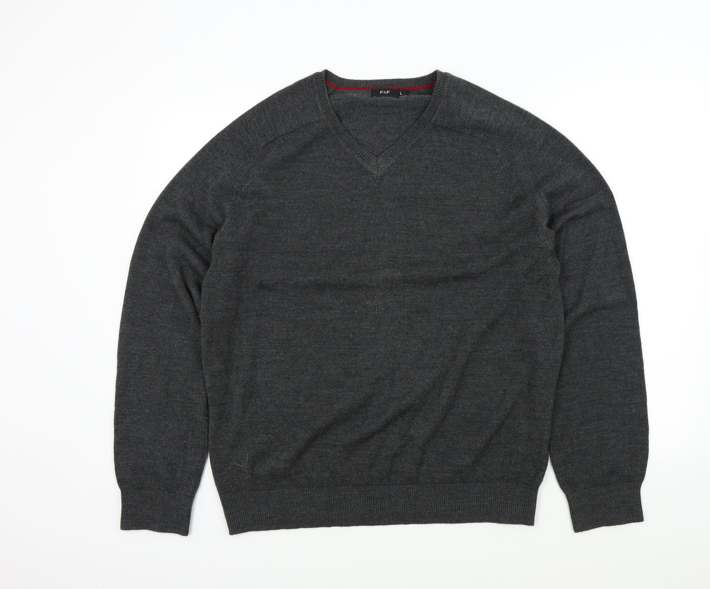 F&F Mens Grey   Pullover Jumper Size L