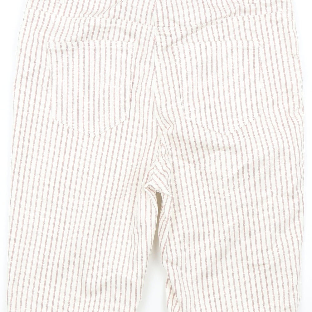 Papaya Womens Beige Striped  Bermuda Shorts Size 12