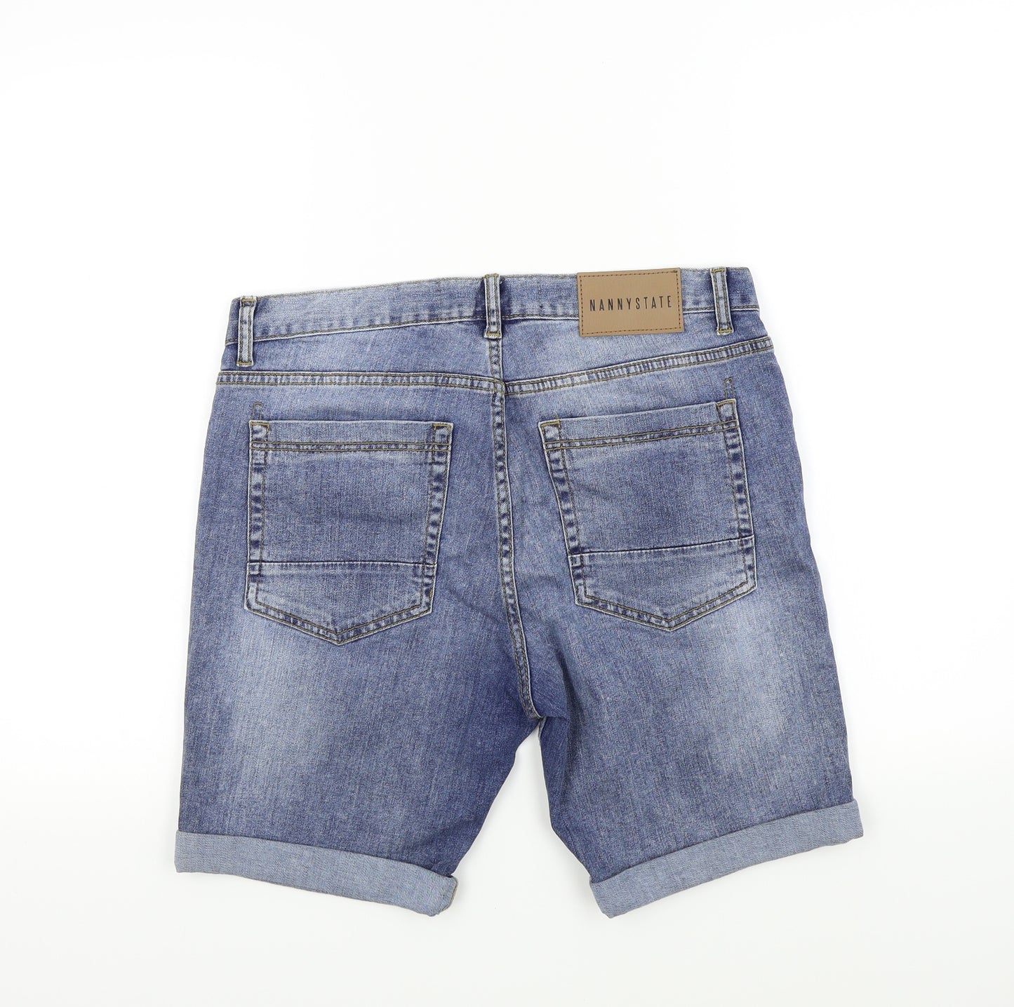 Nanny State Womens Blue Colourblock  Bermuda Shorts Size 30