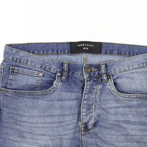 Nanny State Womens Blue Colourblock  Bermuda Shorts Size 30