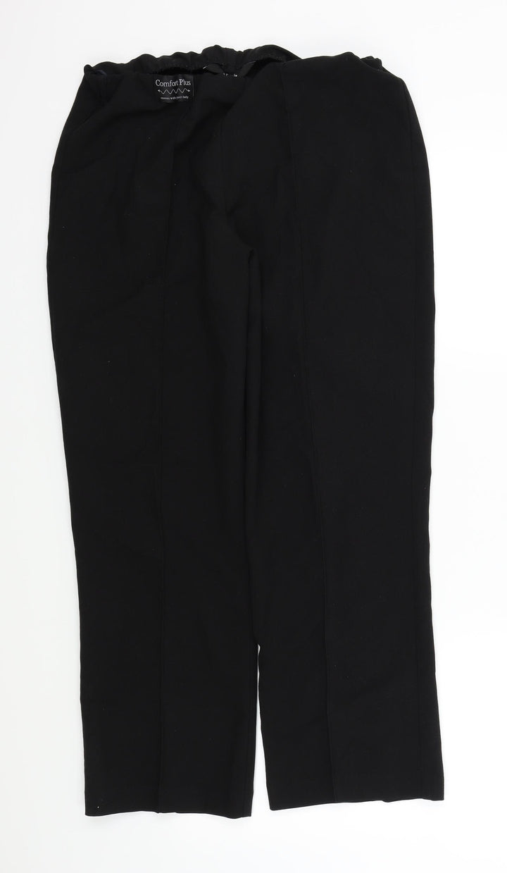 Mia Moda Womens Black   Sweatpants Trousers Size 12 L26 in