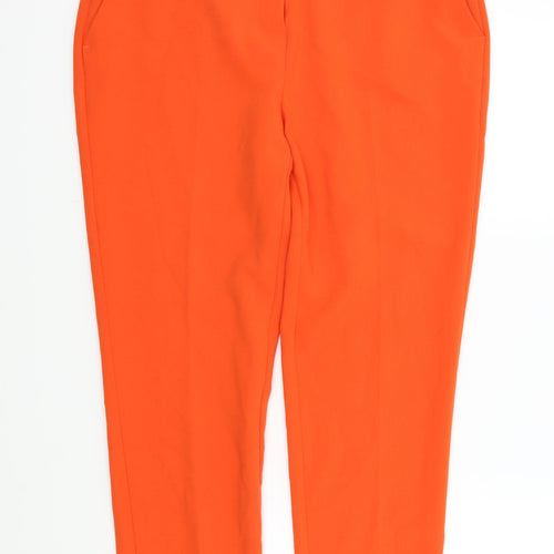 M&S Womens Orange   Trousers  Size 14 L27 in