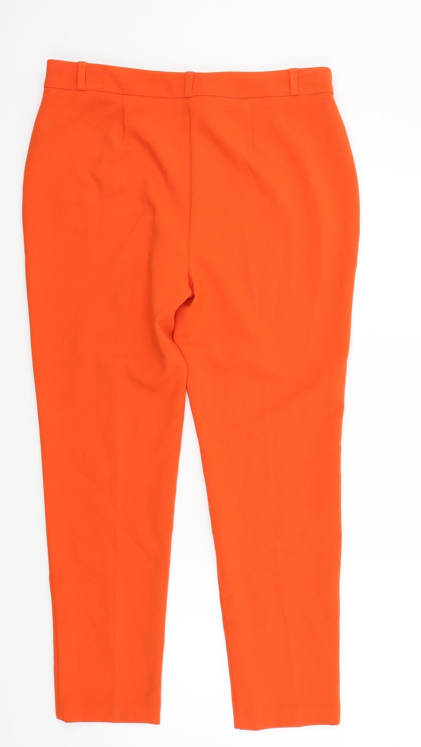 M&S Womens Orange   Trousers  Size 14 L27 in