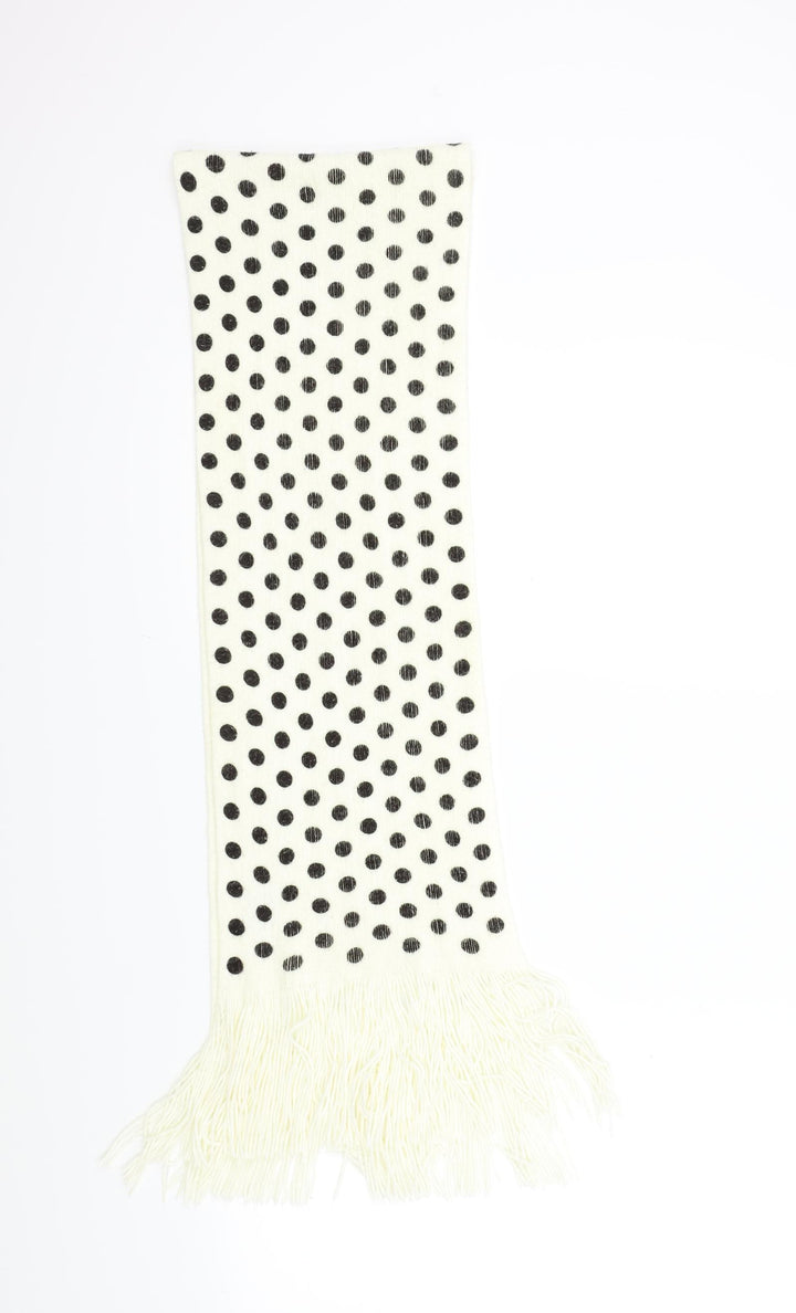 M&S Womens White Polka Dot   Scarf
