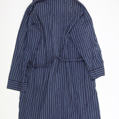 M&S Mens Blue Striped   Robe Size L
