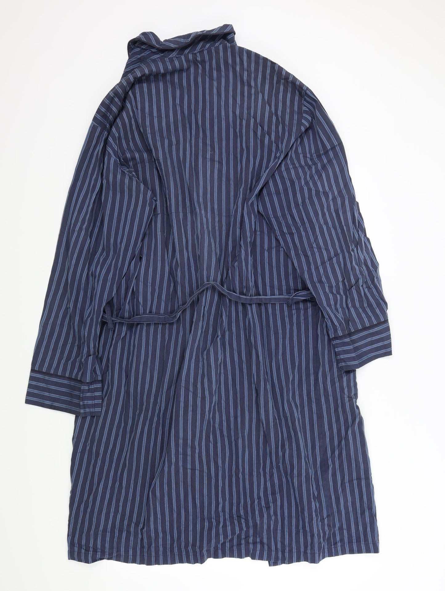M&S Mens Blue Striped   Robe Size L