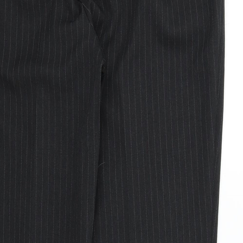 Dorothy Perkins Womens Grey Striped  Trousers  Size 10 L28 in