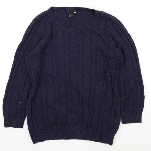 H&M Womens Blue   Pullover Jumper Size M