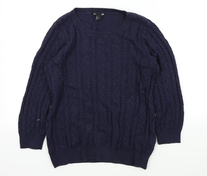 H&M Womens Blue Pullover Jumper Size M