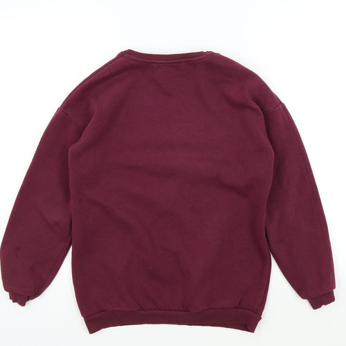 Harry Potter Girls Purple Colourblock  Pullover Jumper Size 11-12 Years