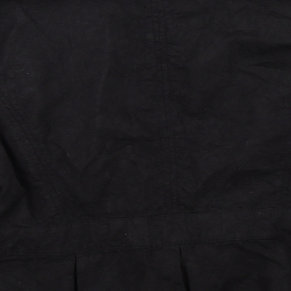 M&S Womens Black   Jacket  Size 18  - Frill Detail