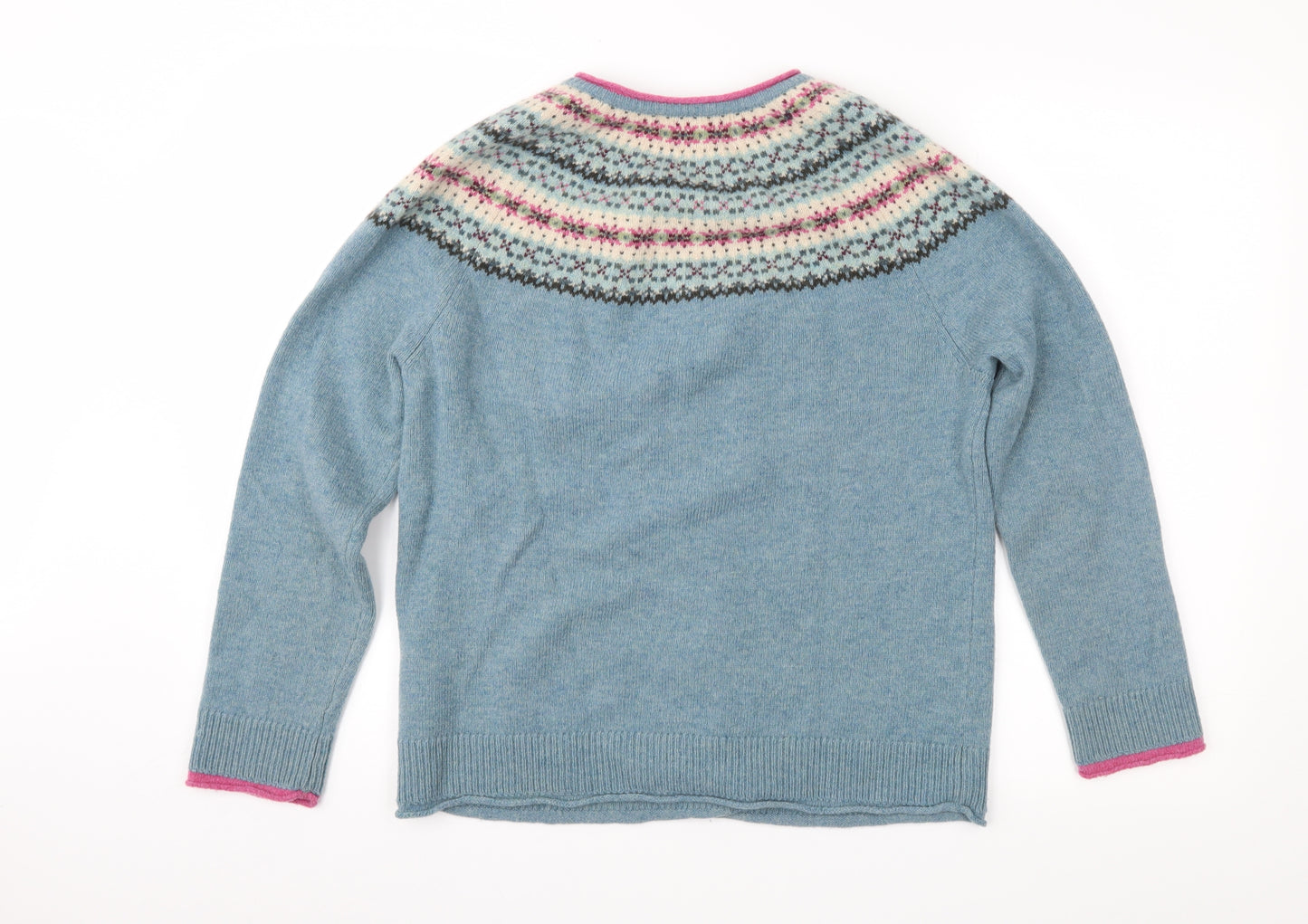 Beacan Cove Womens Blue Fair Isle  Cardigan Jumper Size 16