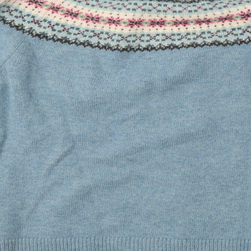 Beacan Cove Womens Blue Fair Isle  Cardigan Jumper Size 16