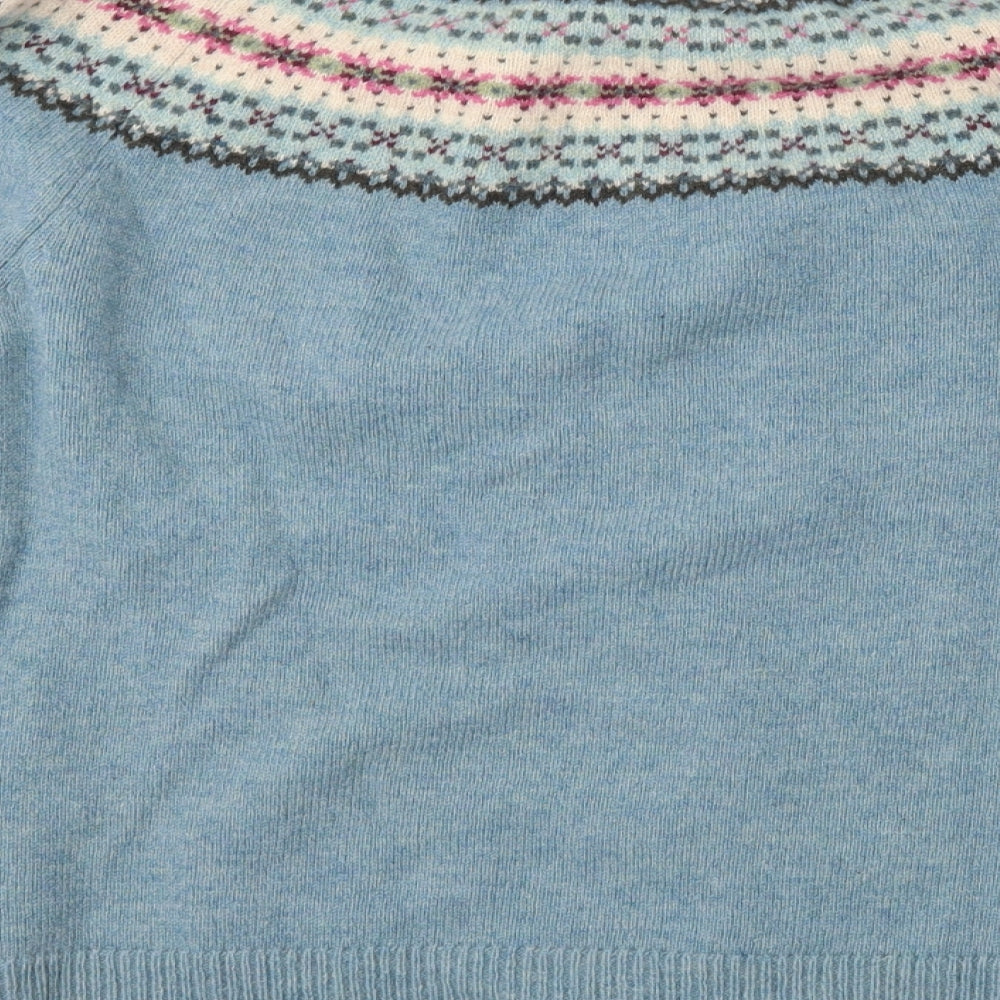 Beacan Cove Womens Blue Fair Isle  Cardigan Jumper Size 16