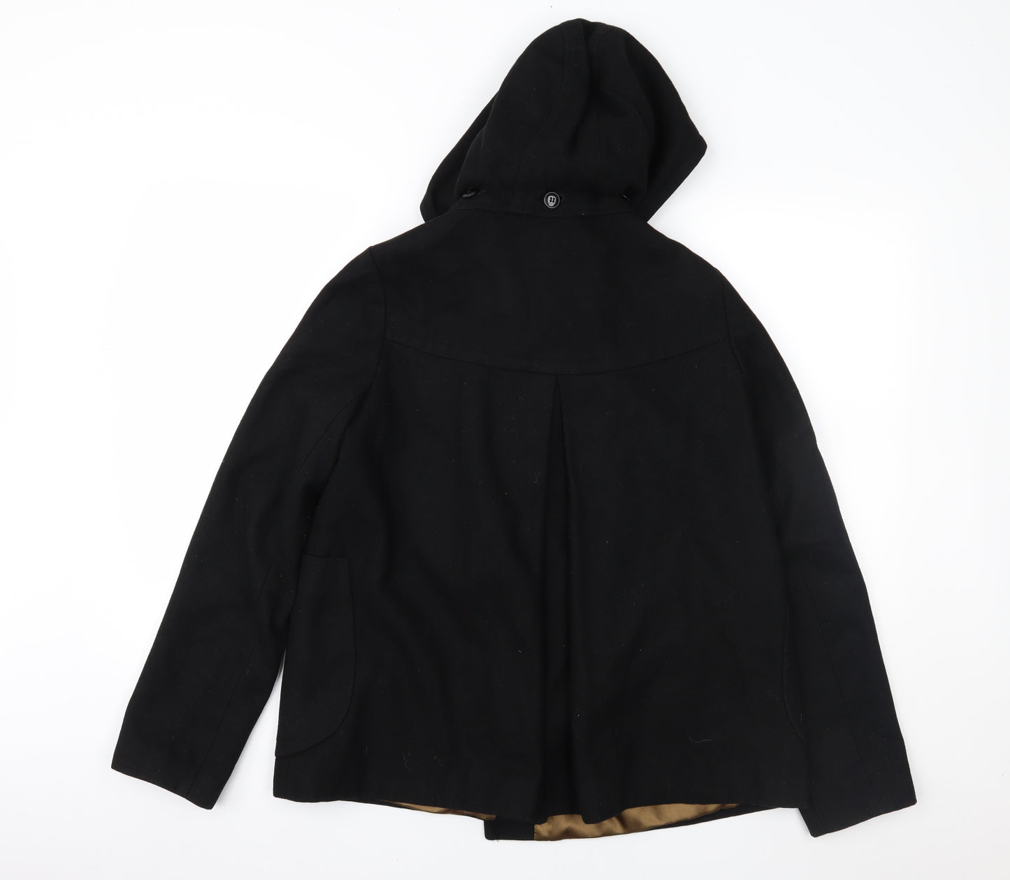 Topshop Womens Black   Overcoat Coat Size 10  - Duffle