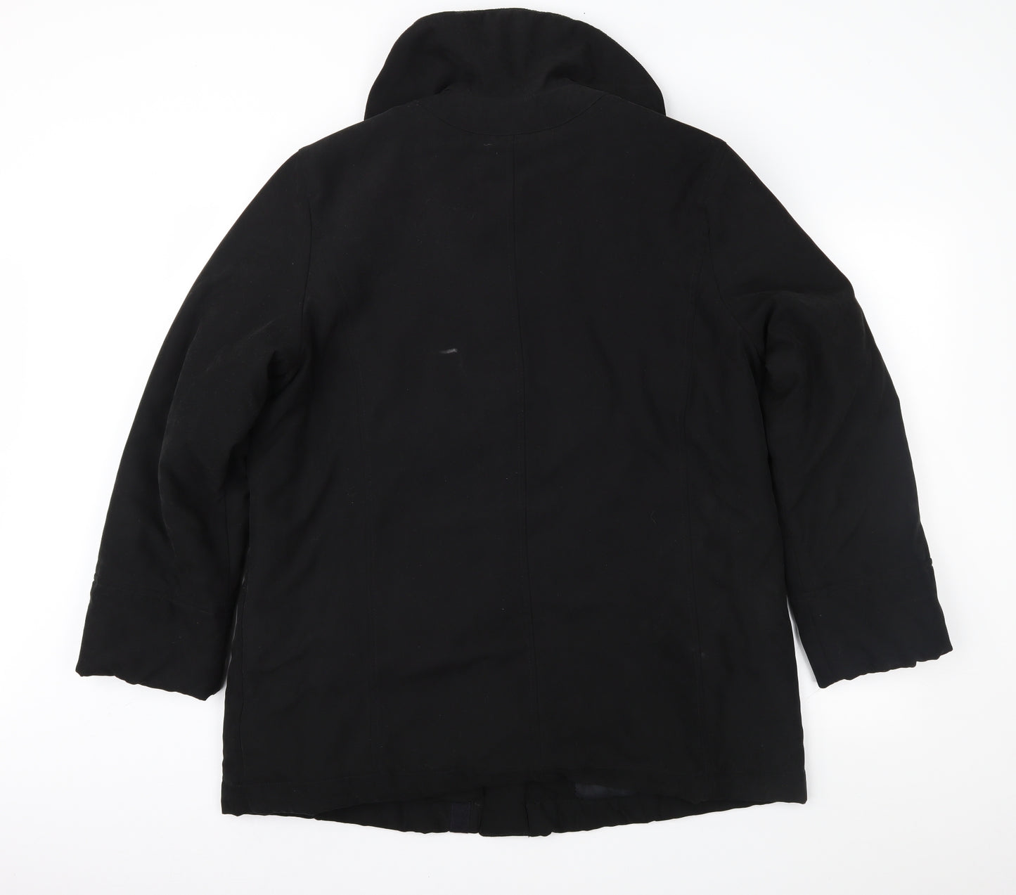 Marks and Spencer Womens Black   Overcoat Coat Size 14