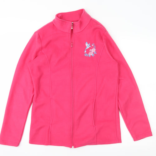 Alison Vallie Womens Pink  Fleece Jacket  Size S