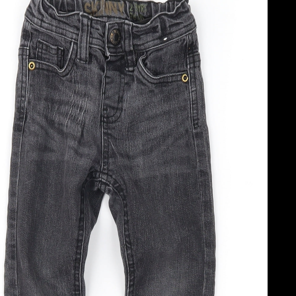 Denim Co Boys Black  Denim Straight Jeans Size 2-3 Years
