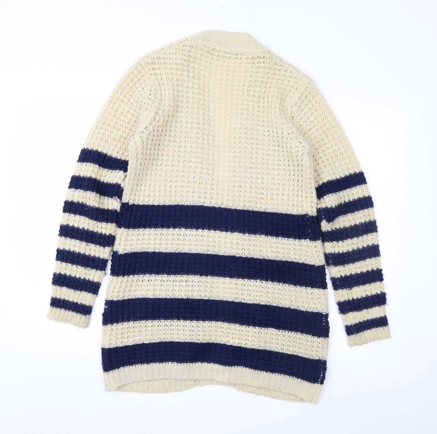 Atmosphere Womens Beige Striped  Cardigan Jumper Size 8