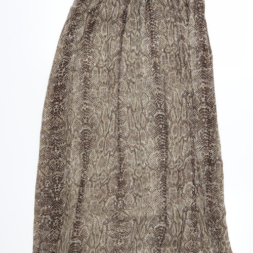 Beach Womens Brown Animal Print  Maxi  Size 10