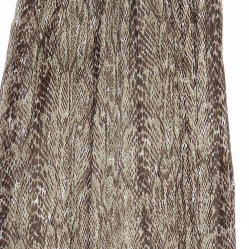 Beach Womens Brown Animal Print  Maxi  Size 10