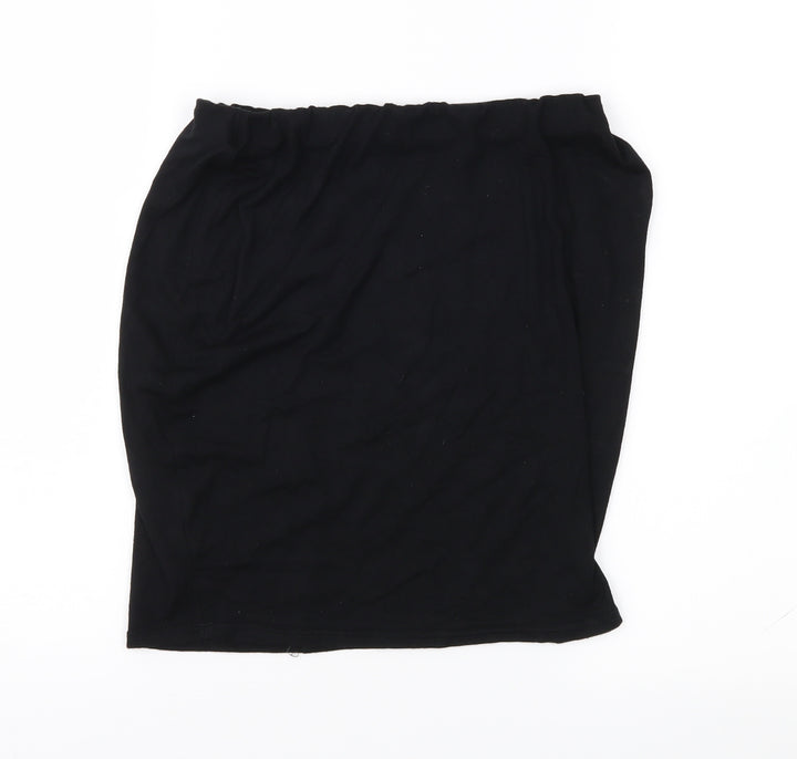 Boohoo Womens Black Straight & Pencil Skirt Size 8
