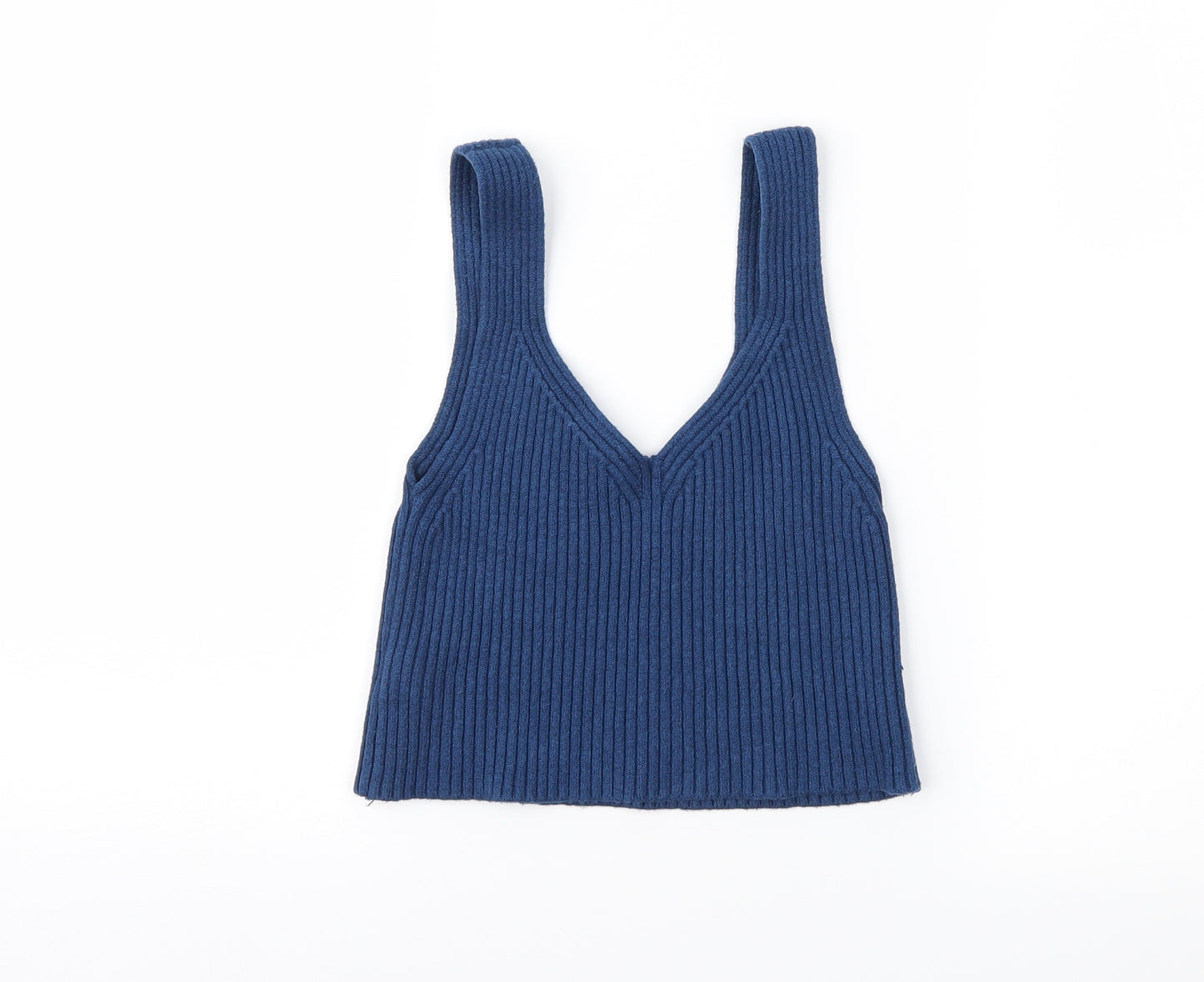 FOREVER 21 Womens Blue  Knit Cropped Tank Size S
