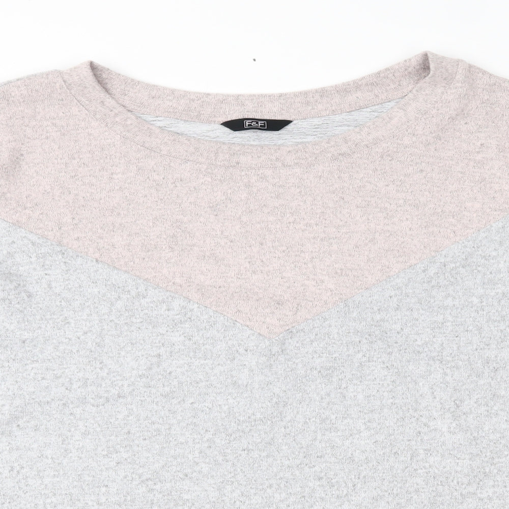 F&F Womens Grey Geometric  Pullover Jumper Size 20