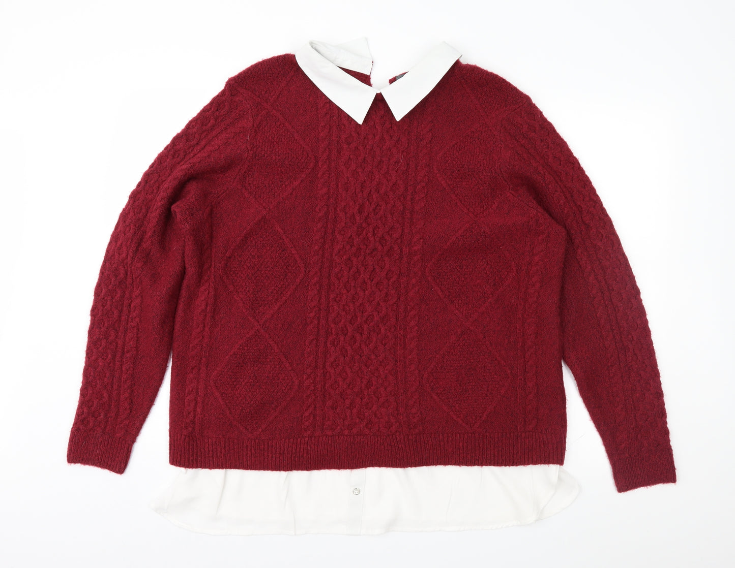 Primark Womens Red   Pullover Jumper Size XL