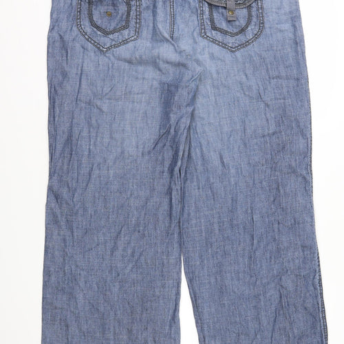 NEXT Womens Blue   Trousers  Size 16 L31 in