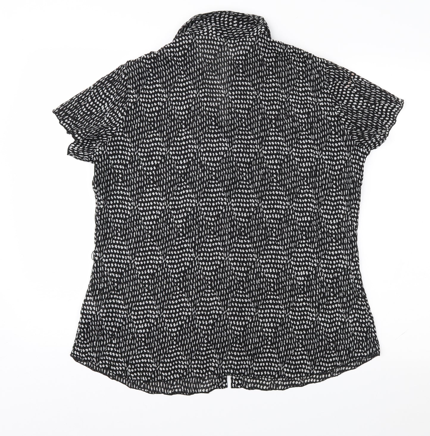 Bonmarché Womens Black Geometric  Basic Blouse Size 14