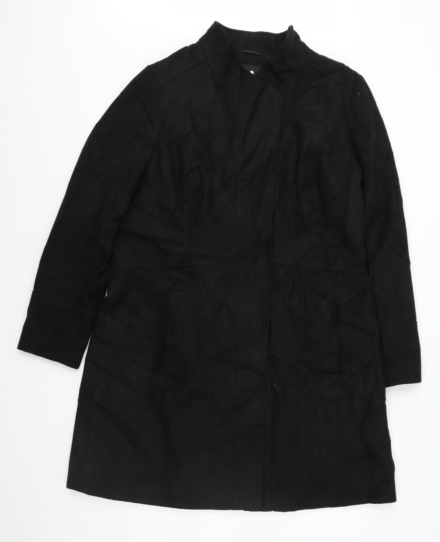 By Very Womens Black   Overcoat Coat Size 18