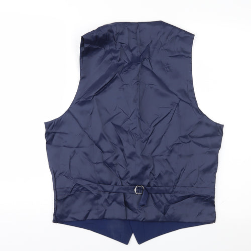 Marks and Spencer Mens Blue   Jacket Suit Waistcoat Size M