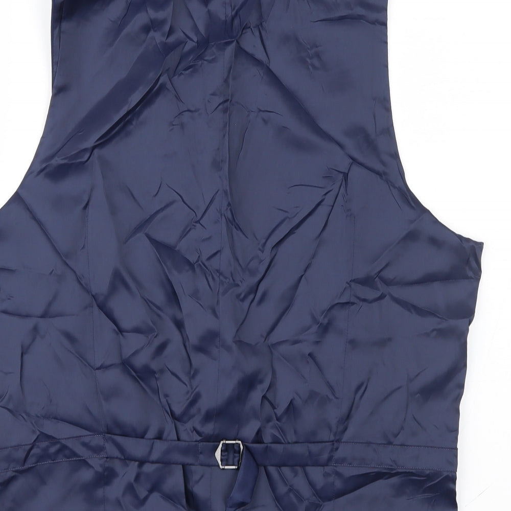 Marks and Spencer Mens Blue   Jacket Suit Waistcoat Size M