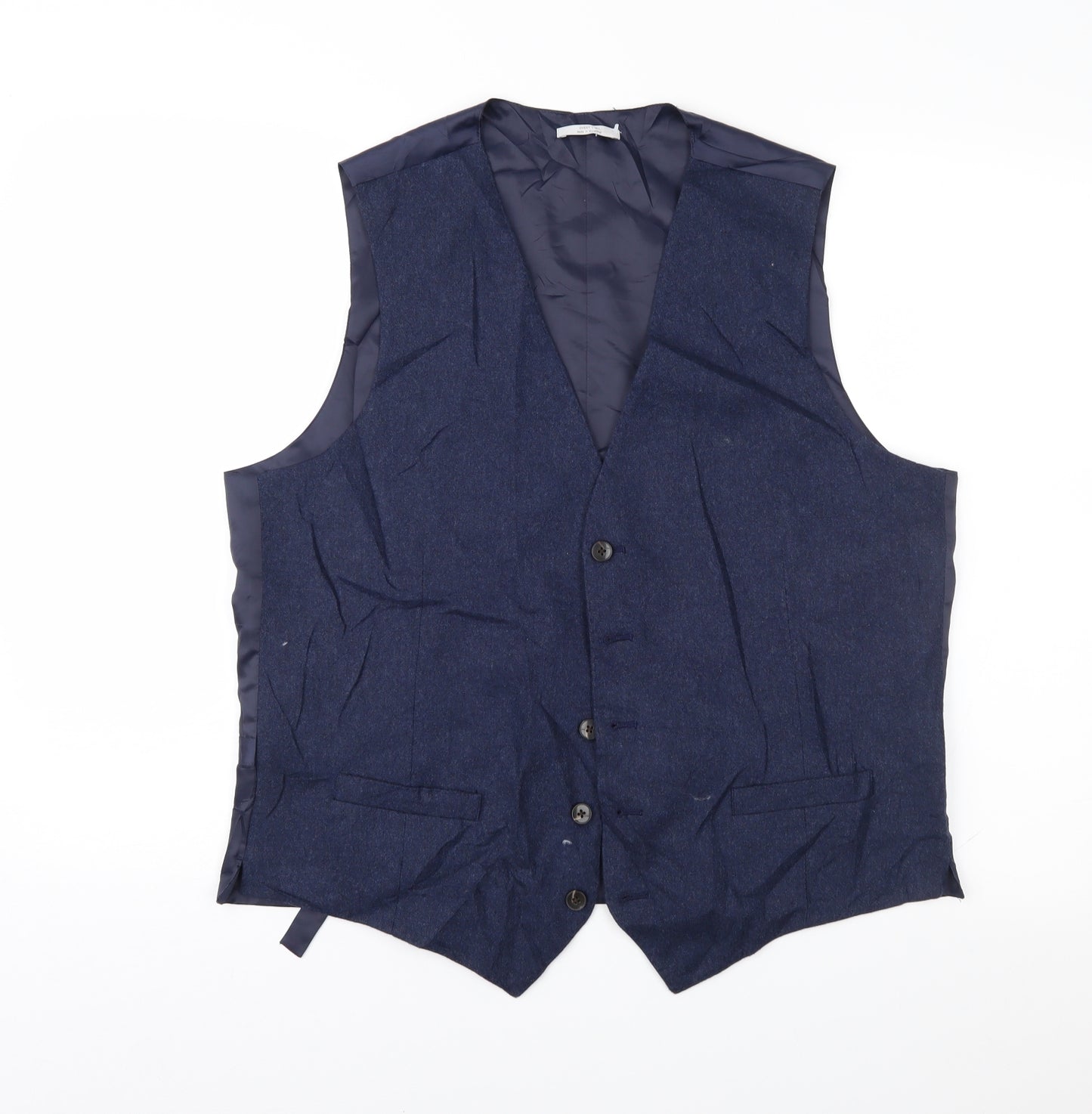Marks and Spencer Mens Blue   Jacket Suit Waistcoat Size L