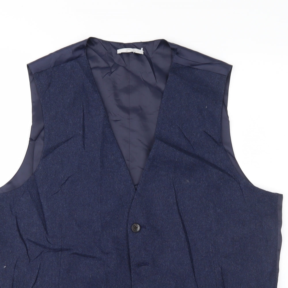 Marks and Spencer Mens Blue   Jacket Suit Waistcoat Size L