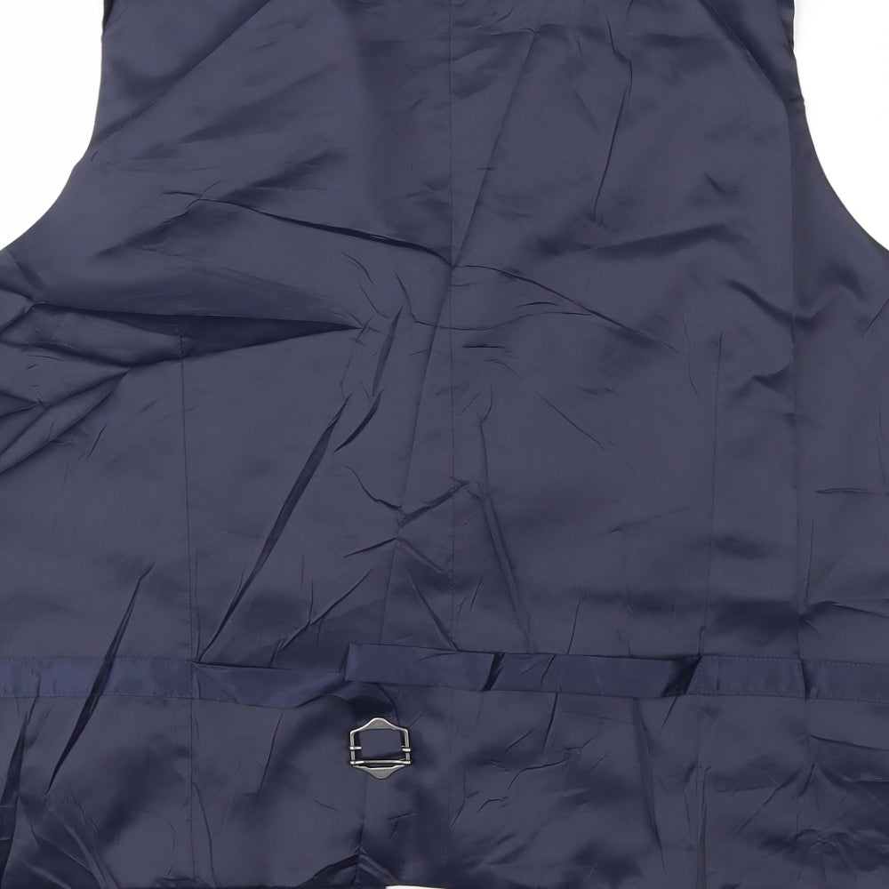 Marks and Spencer Mens Blue   Jacket Suit Waistcoat Size L
