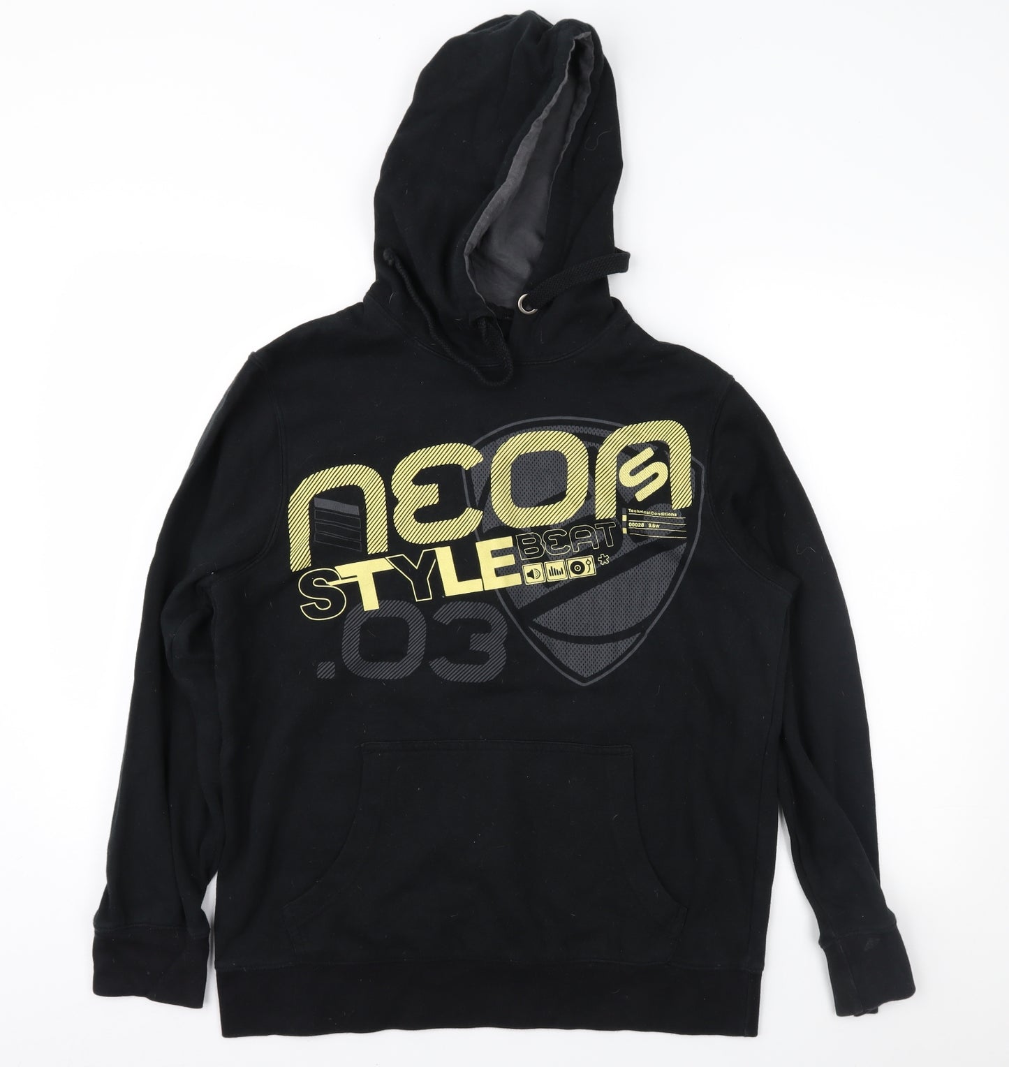 George Mens Black   Pullover Hoodie Size S